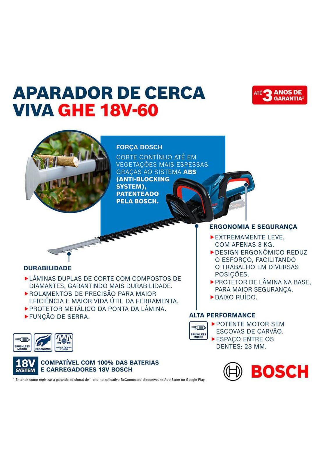 CORTASETO PROFESIONAL BOSCH GHE 18V-60-4