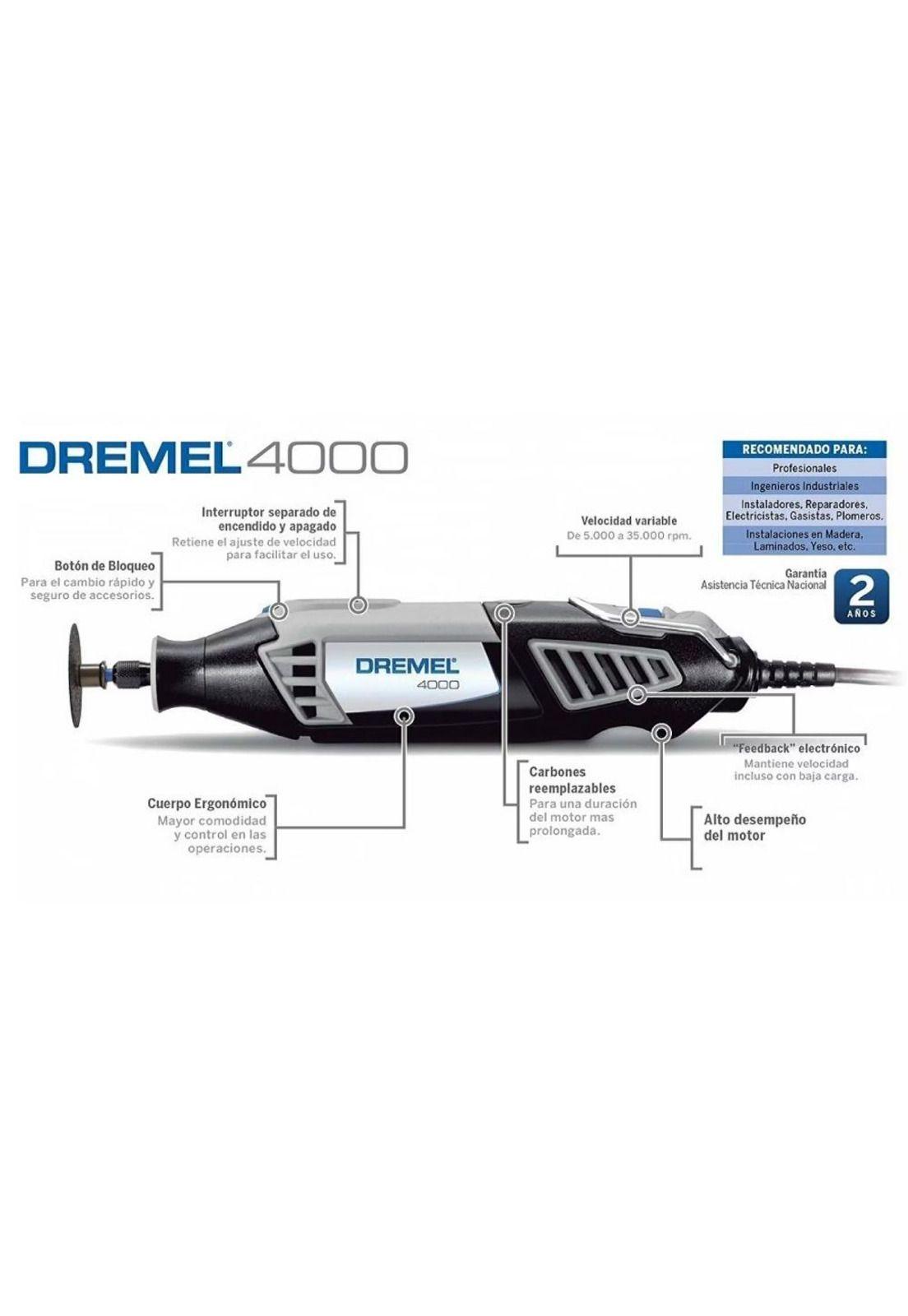 Dremel 4000 175W con 26 accesorios +  Bolso-2