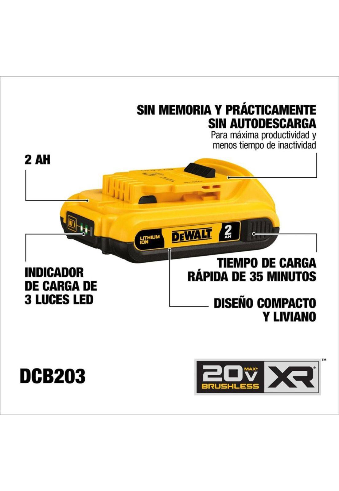 Kit Llave De Impacto 1/2 Atomic 20v Dewalt  Dcf922d2-b2-3