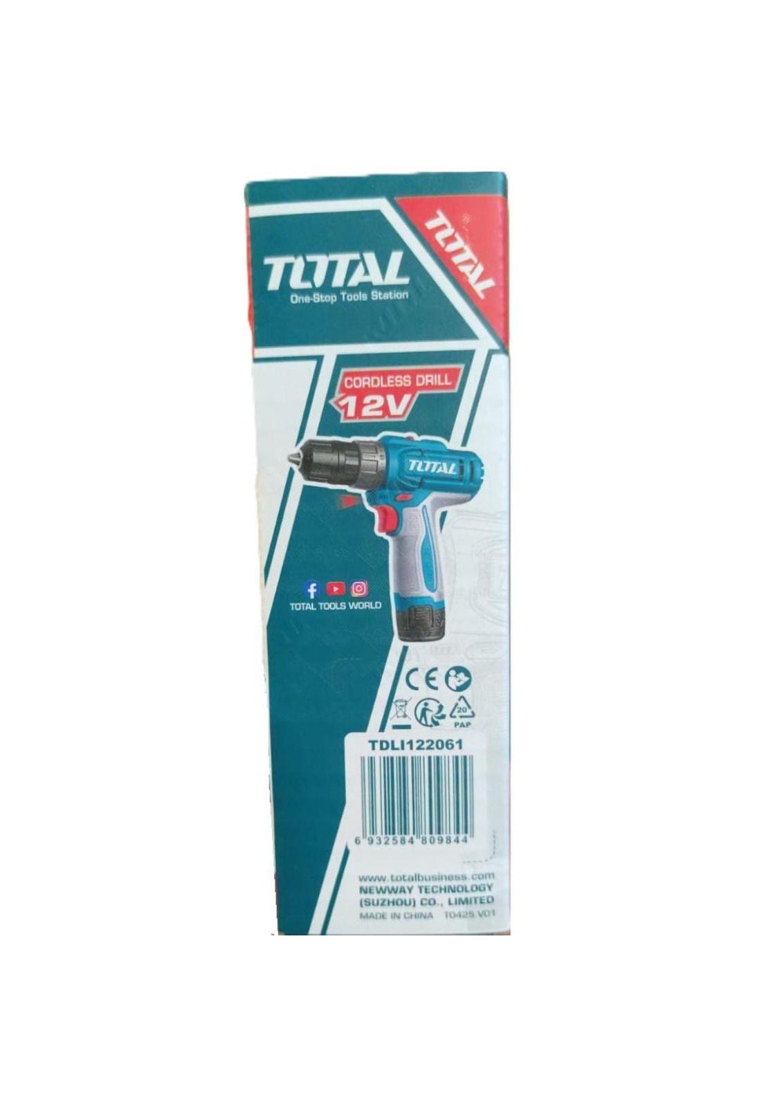 TALADRO ATO TOTAL 12V 10MM+1B 1.5A C-USB C/C TDLI122061-2