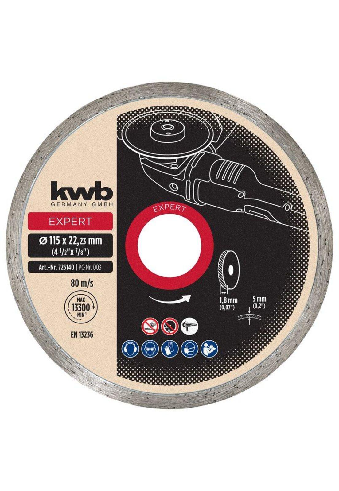 DISCO DIAMANTADO KWB 4 1/2" BORDE CONT. (49725140)-1