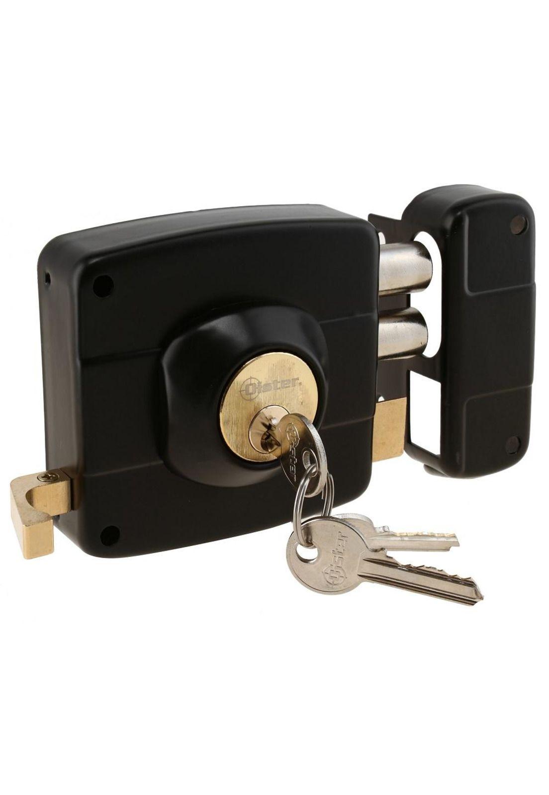 CERRADURA SOBREPONER OISTER 111 NEGRO CON CAJA METALICA-0