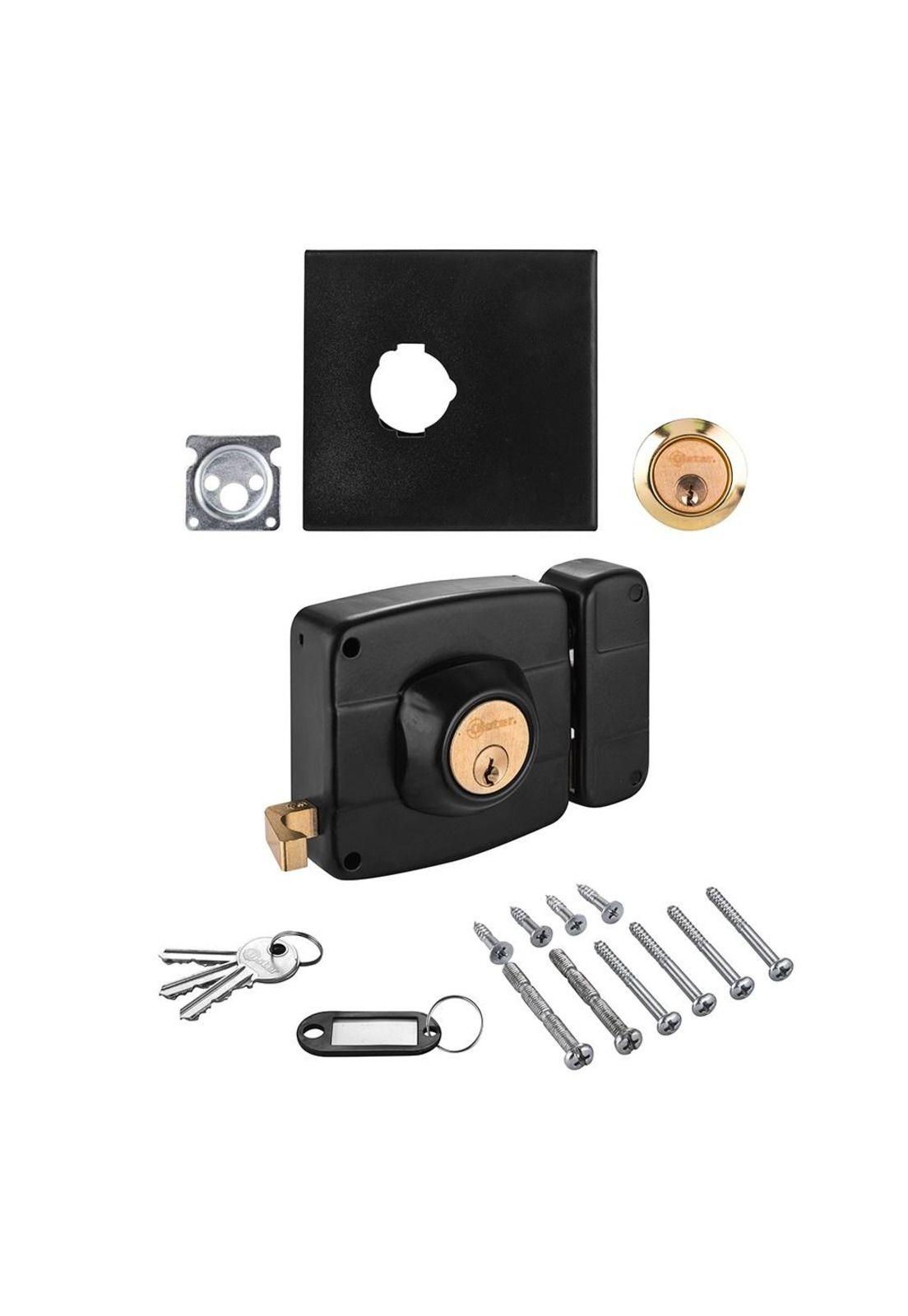 CERRADURA SOBREPONER OISTER 111 NEGRO CON CAJA METALICA-2