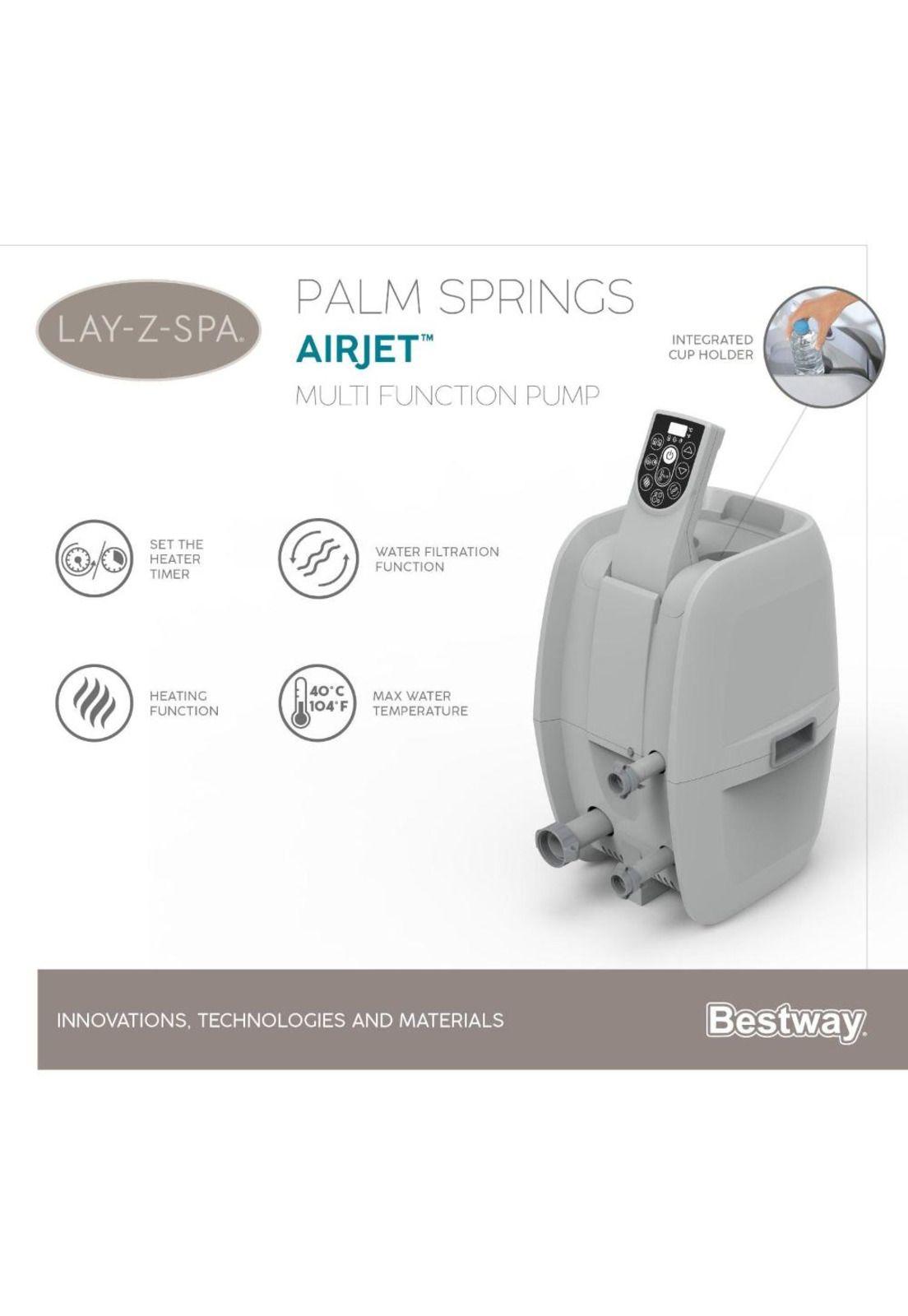 SPA JACUZZI INFLABLE BESTWAY PALM SPRING AIRJET 6 PERSONAS 196 x 71-7