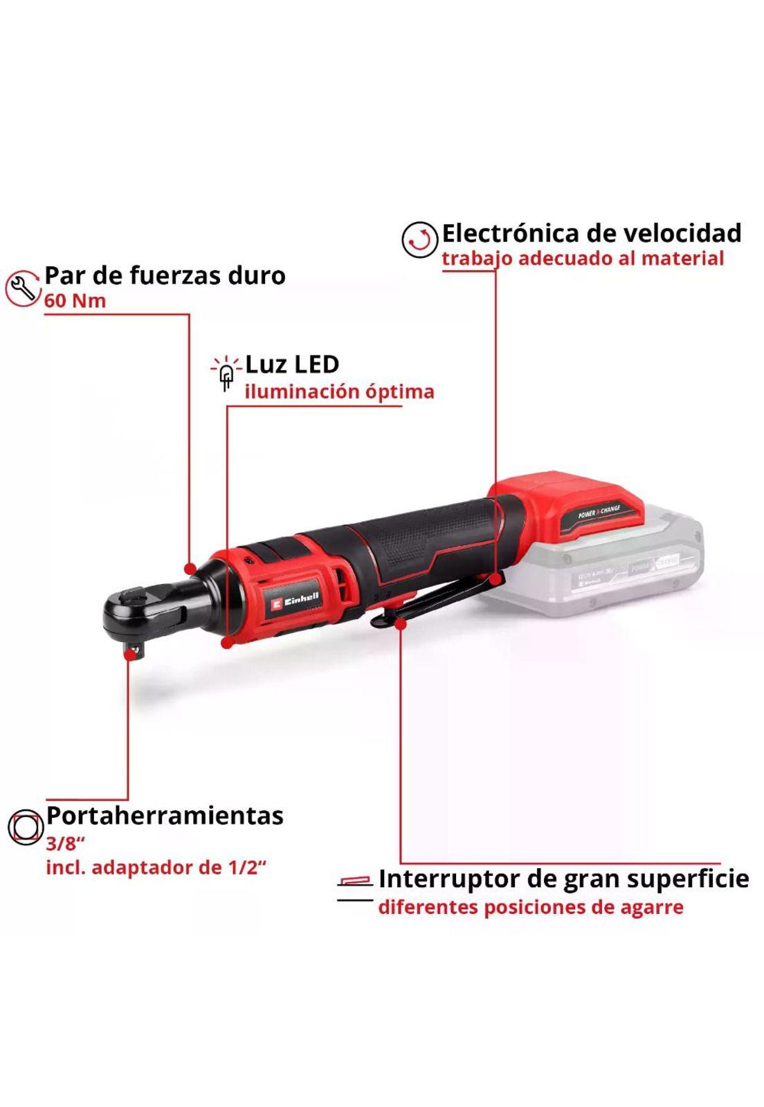 LLAVE CHICHARRA EINHELL TE-RW 18V/60 S/B-C 4514320-3