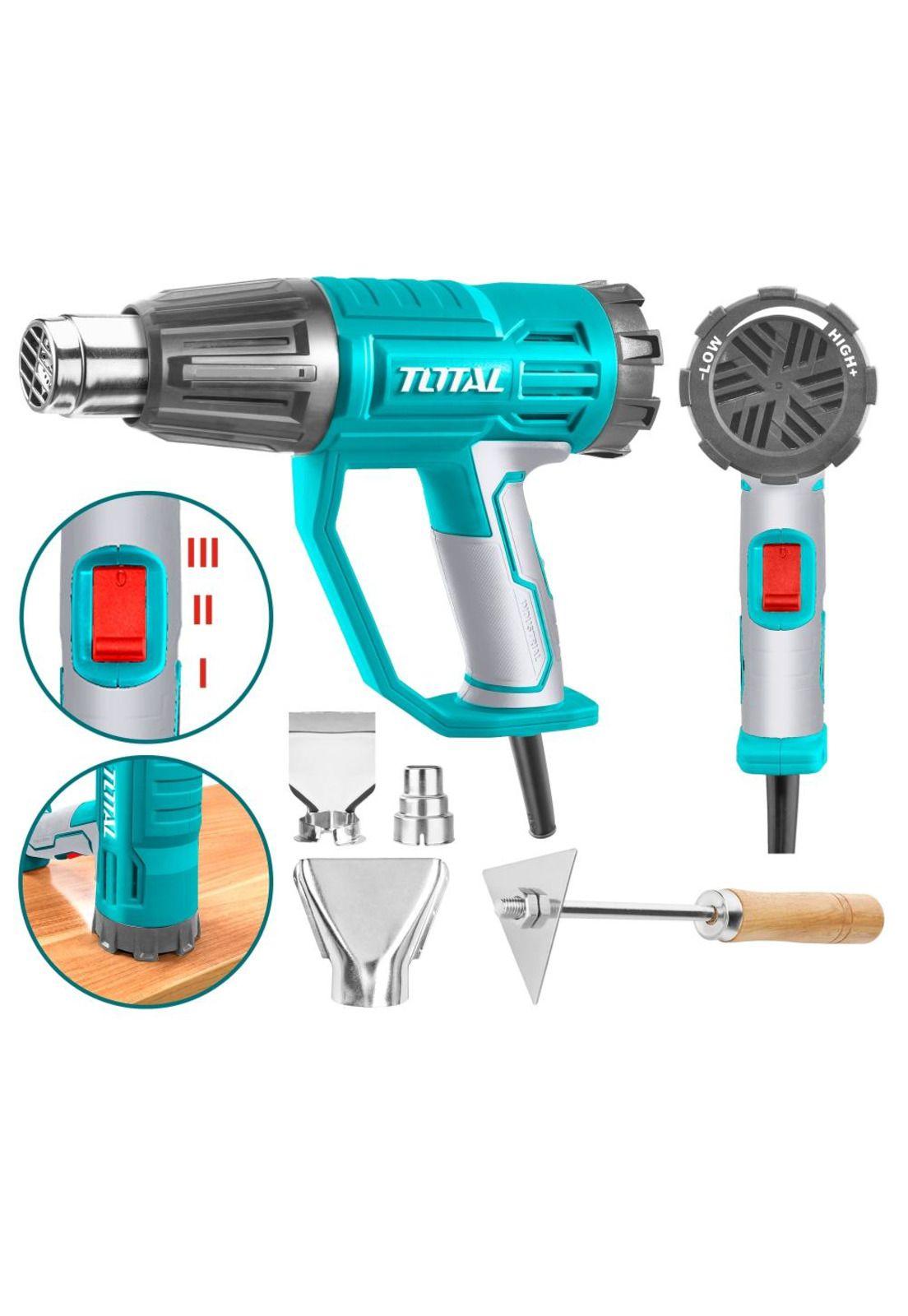 PISTOLA DE CALOR TOTAL TB20045-7 2000W REGULABLE CON ACC-1