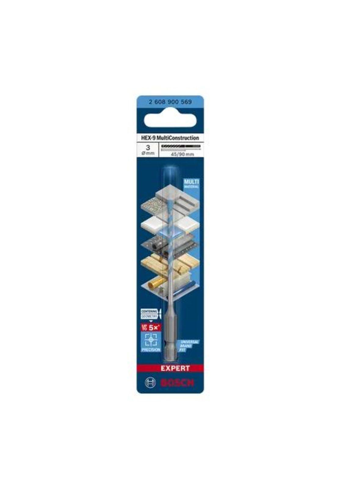 BROCA BOSCH HEX-9 MULTICONSTR 3X45X90MM HEX 1/4-2