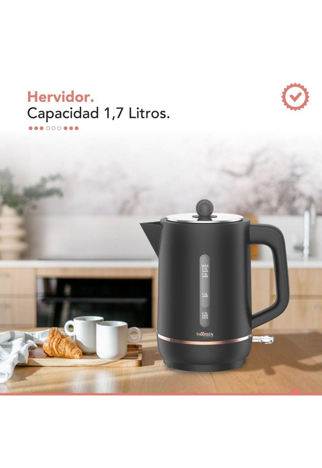 HERVIDOR THORBEN GOLD ROSE KETTLE 1.7LT 2200W-4
