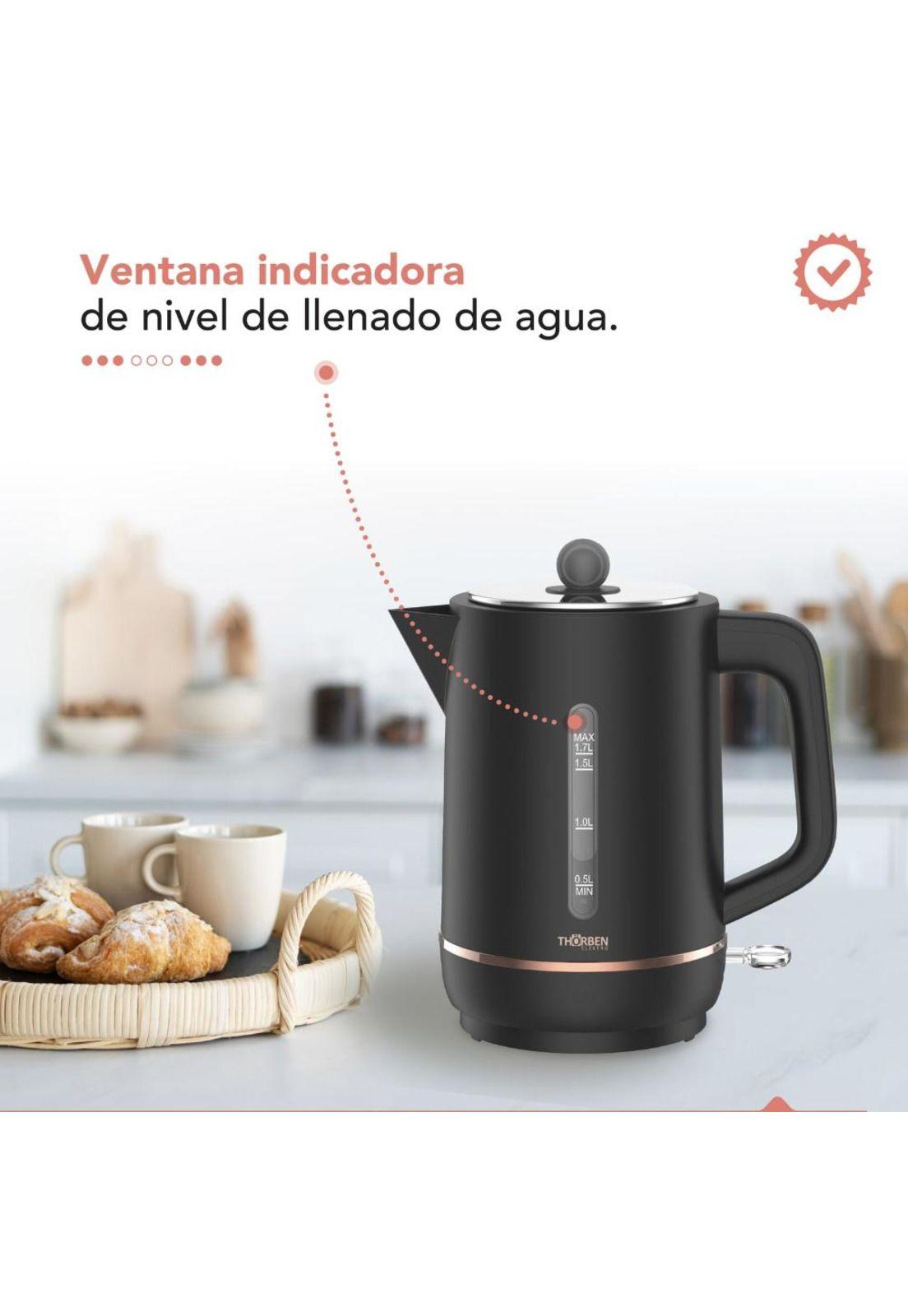 HERVIDOR THORBEN GOLD ROSE KETTLE 1.7LT 2200W-5