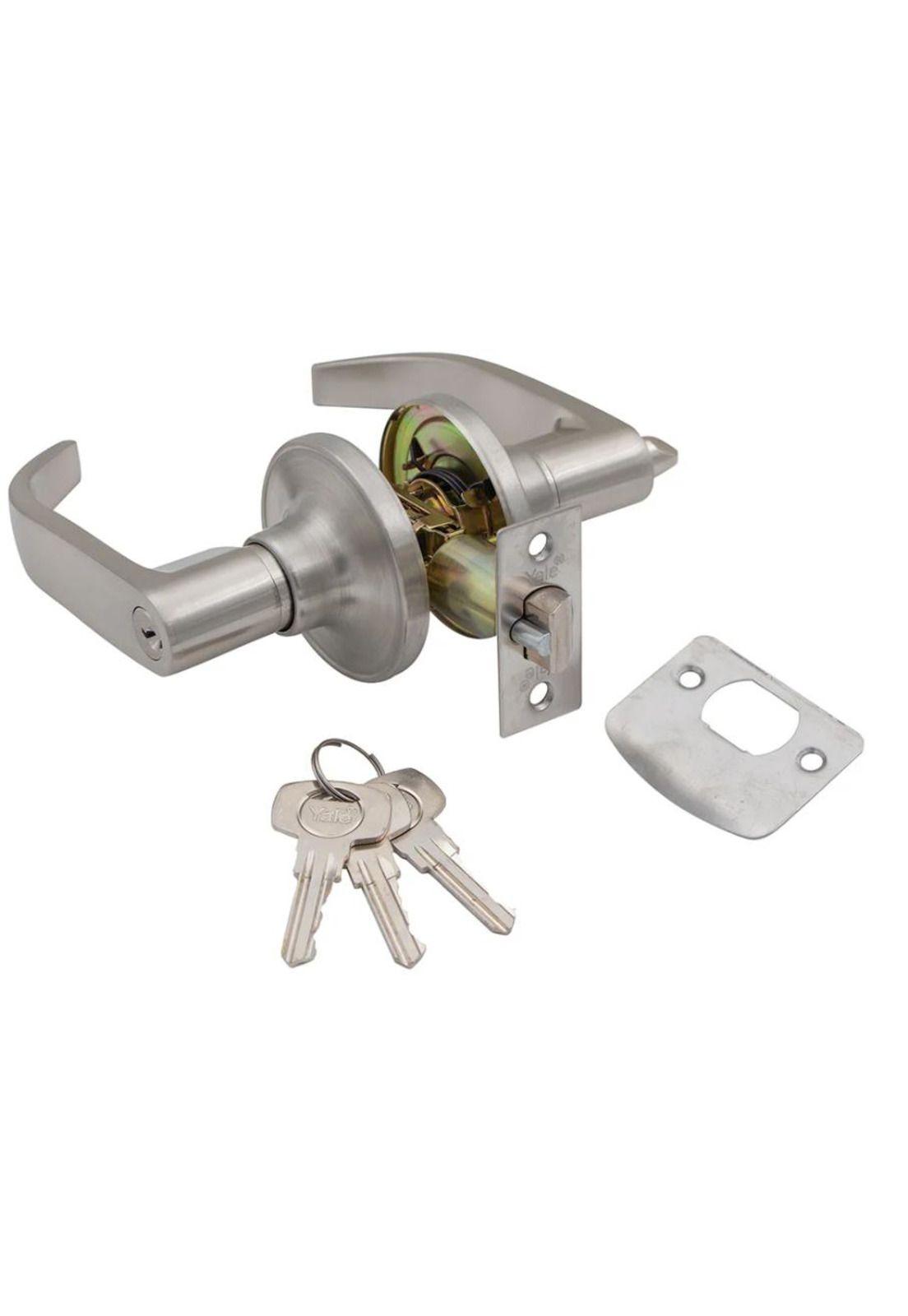 CERRADURA YALE TUBULAR Y815 OFICINA/DORMITORIO NIQUEL SATINADO(125611)-2