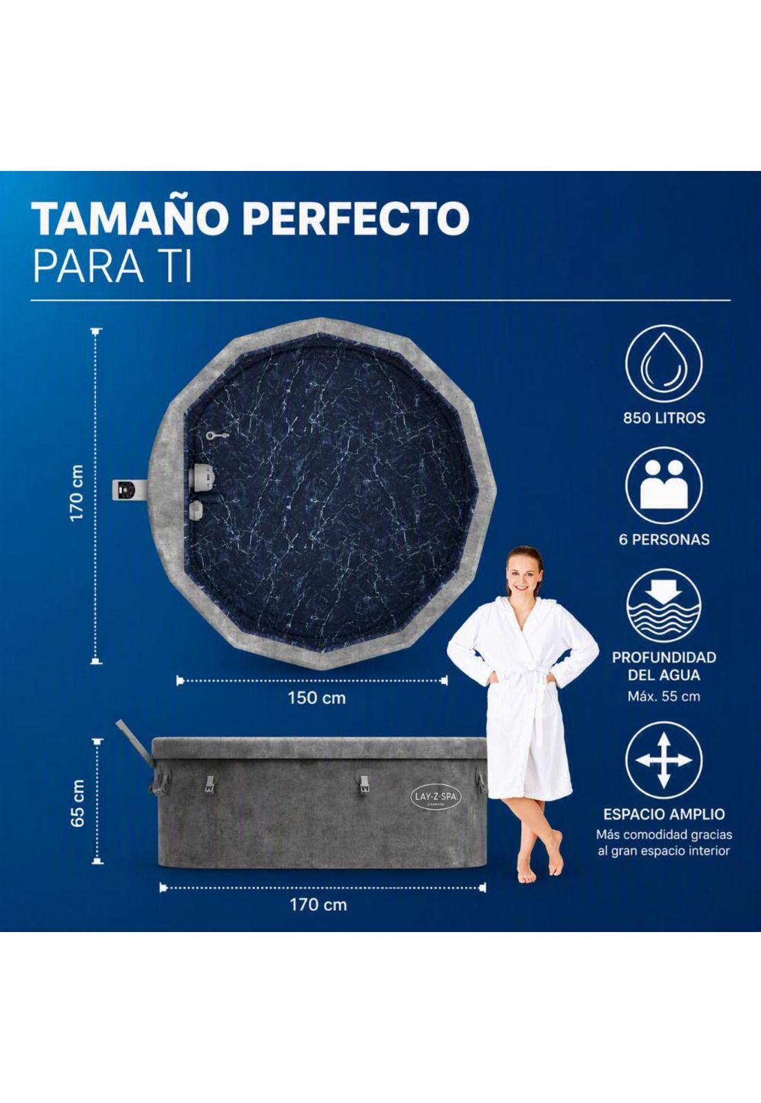 Spa Inflable Carrara AirJet para 6 Personas Bestway 6001V-3