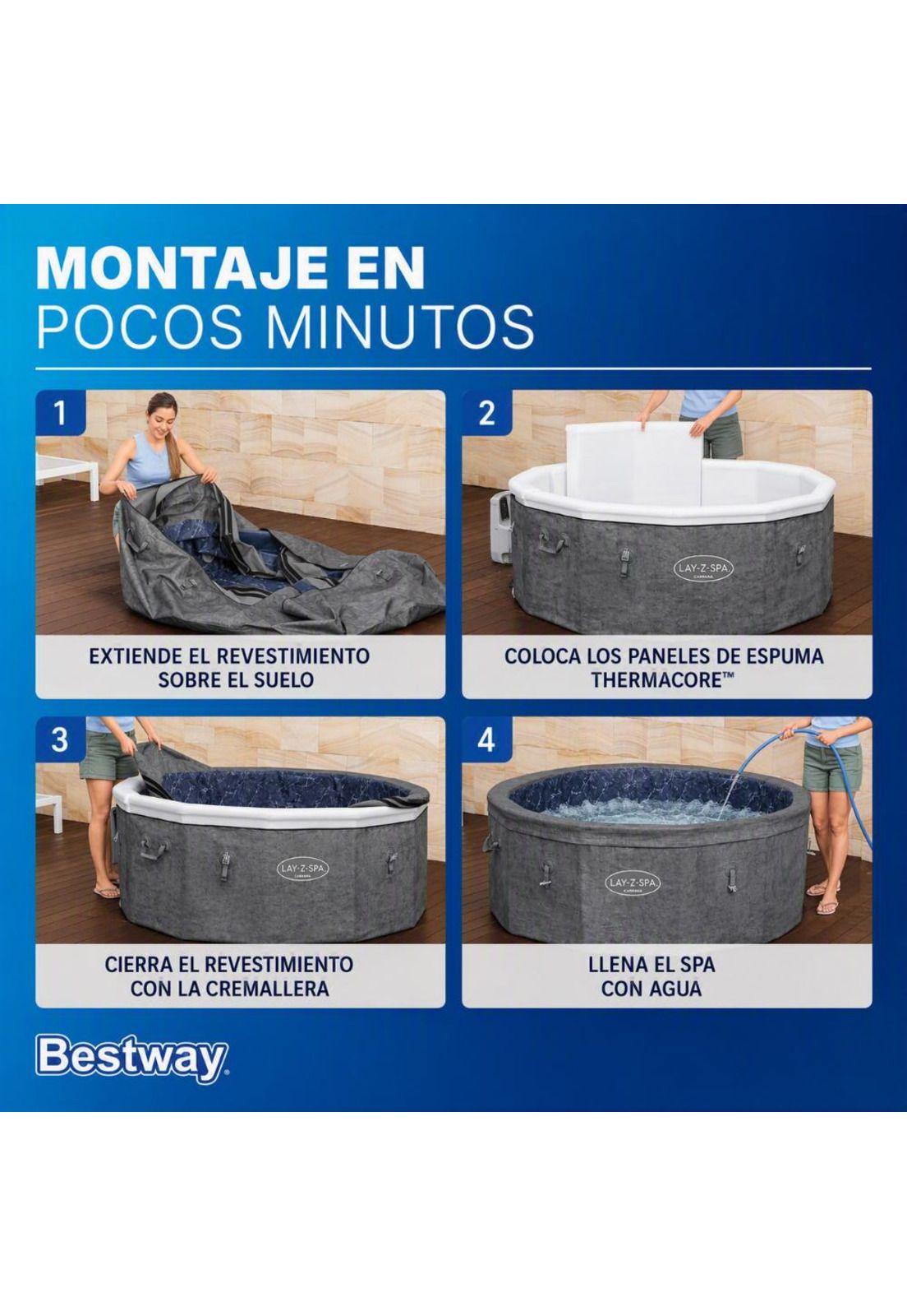 Spa Inflable Carrara AirJet para 6 Personas Bestway 6001V-4