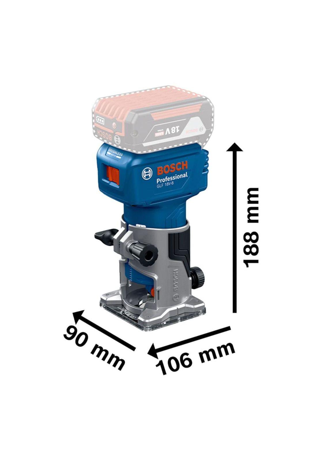 FRESADORA BOSCH GLF 18V-8 S/B-C PROF 06016C60E-5