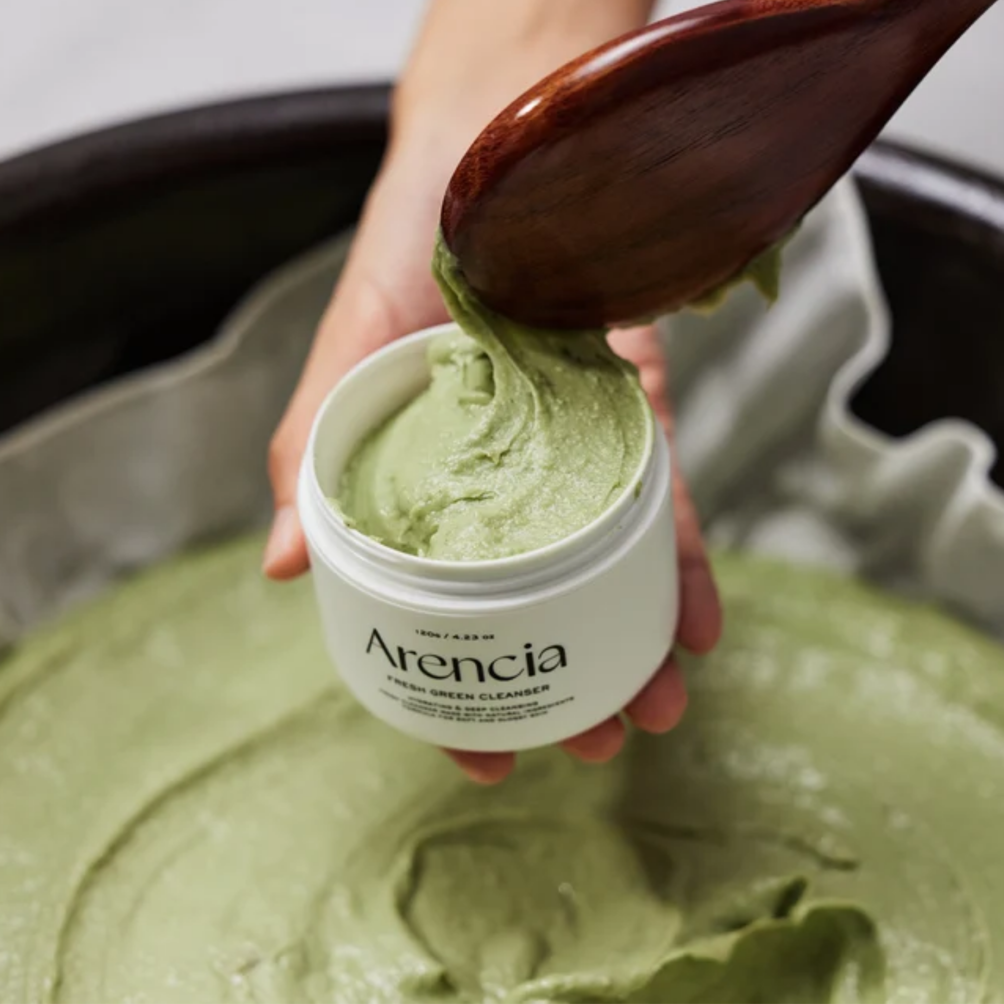 [Arencia] Fresh Green Rice Mochi Cleanser 15g-3