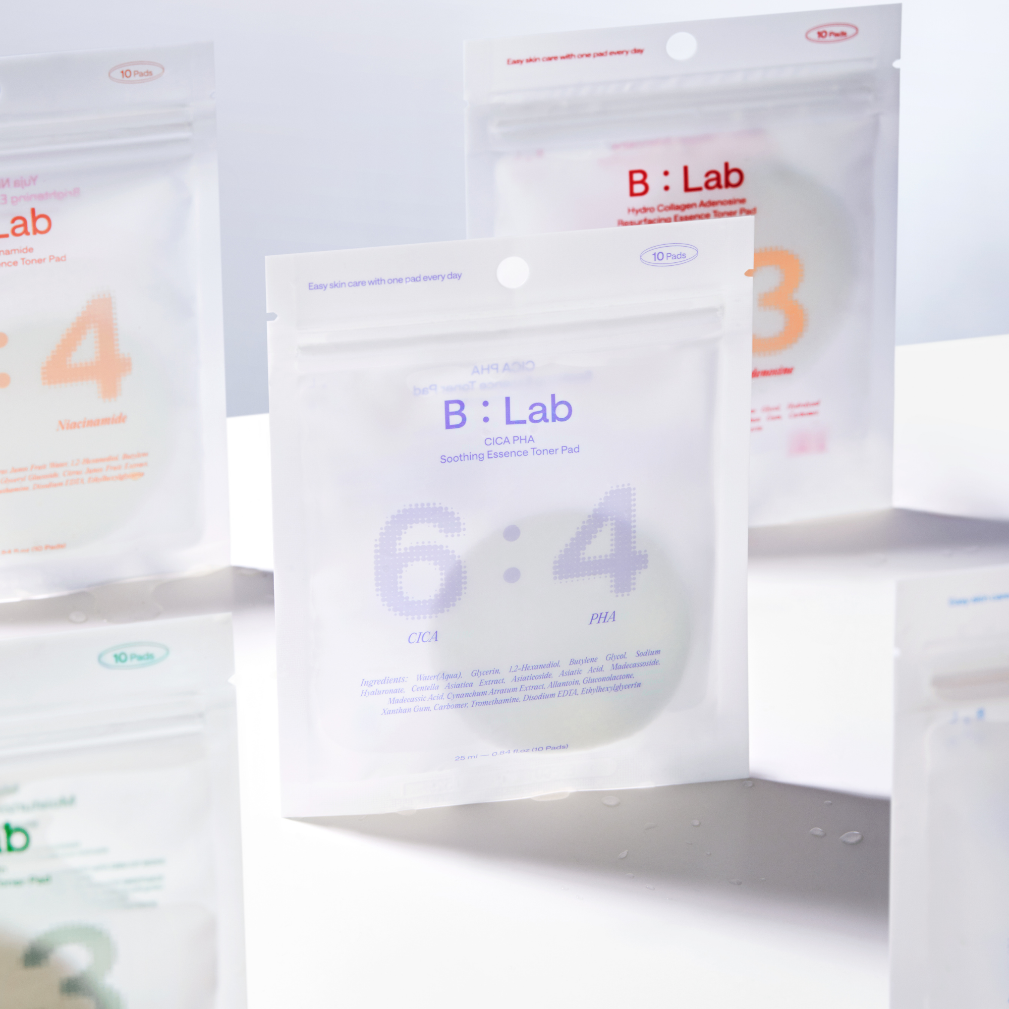 [B : Lab] 6:4 CICA PHA Soothing Essence Toner Pad (10ea)-2