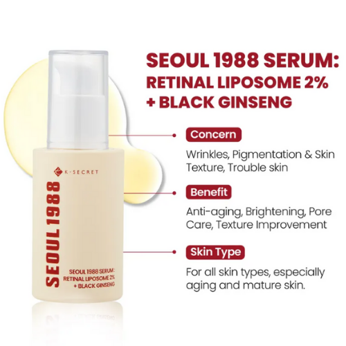 K SECRET SEOUL 1988 Serum Retinal Liposome 2 Black Ginseng 30ml-2