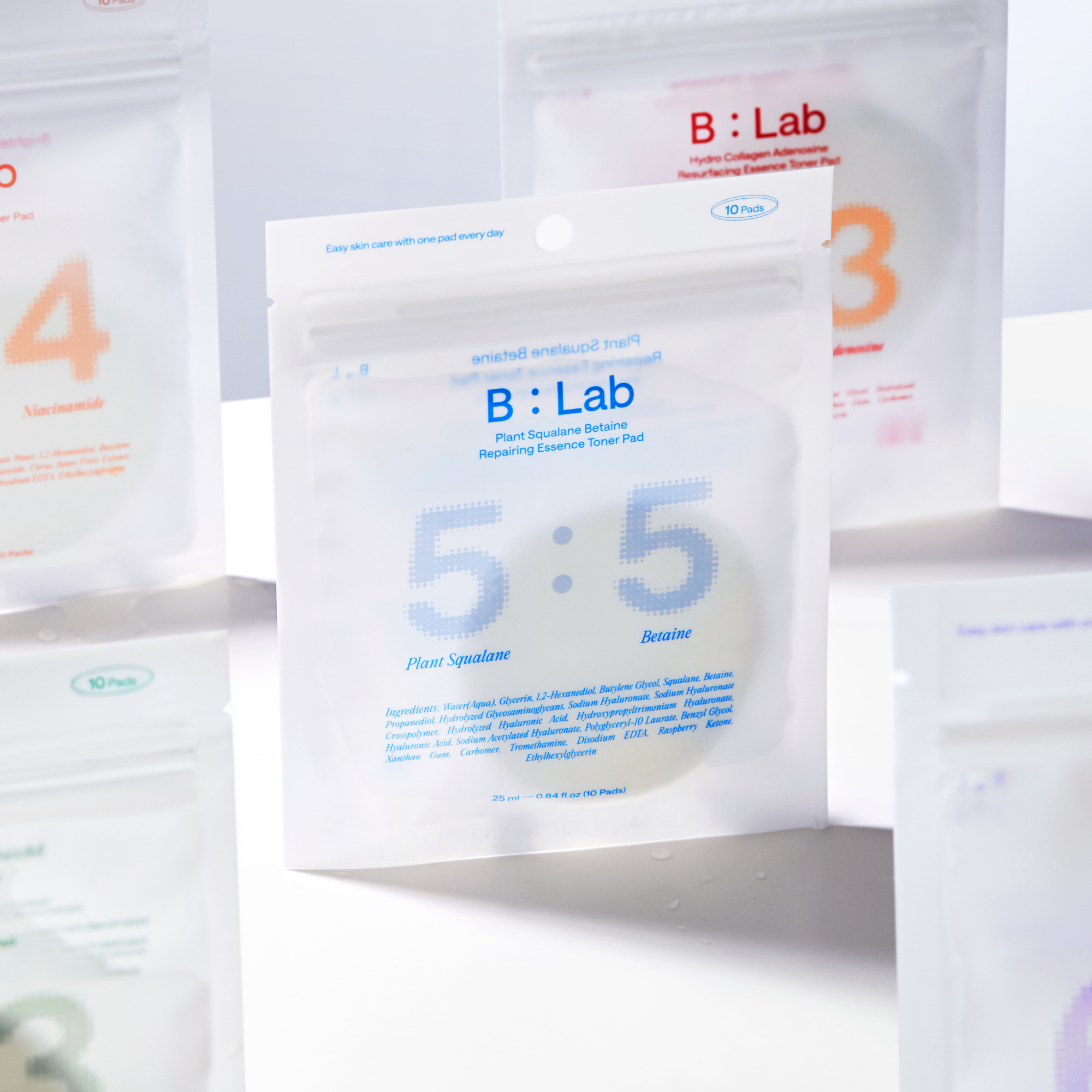 [B : Lab] 5:5 Plant Squalane Betaine Repairing Essence Toner Pad (10ea)-5