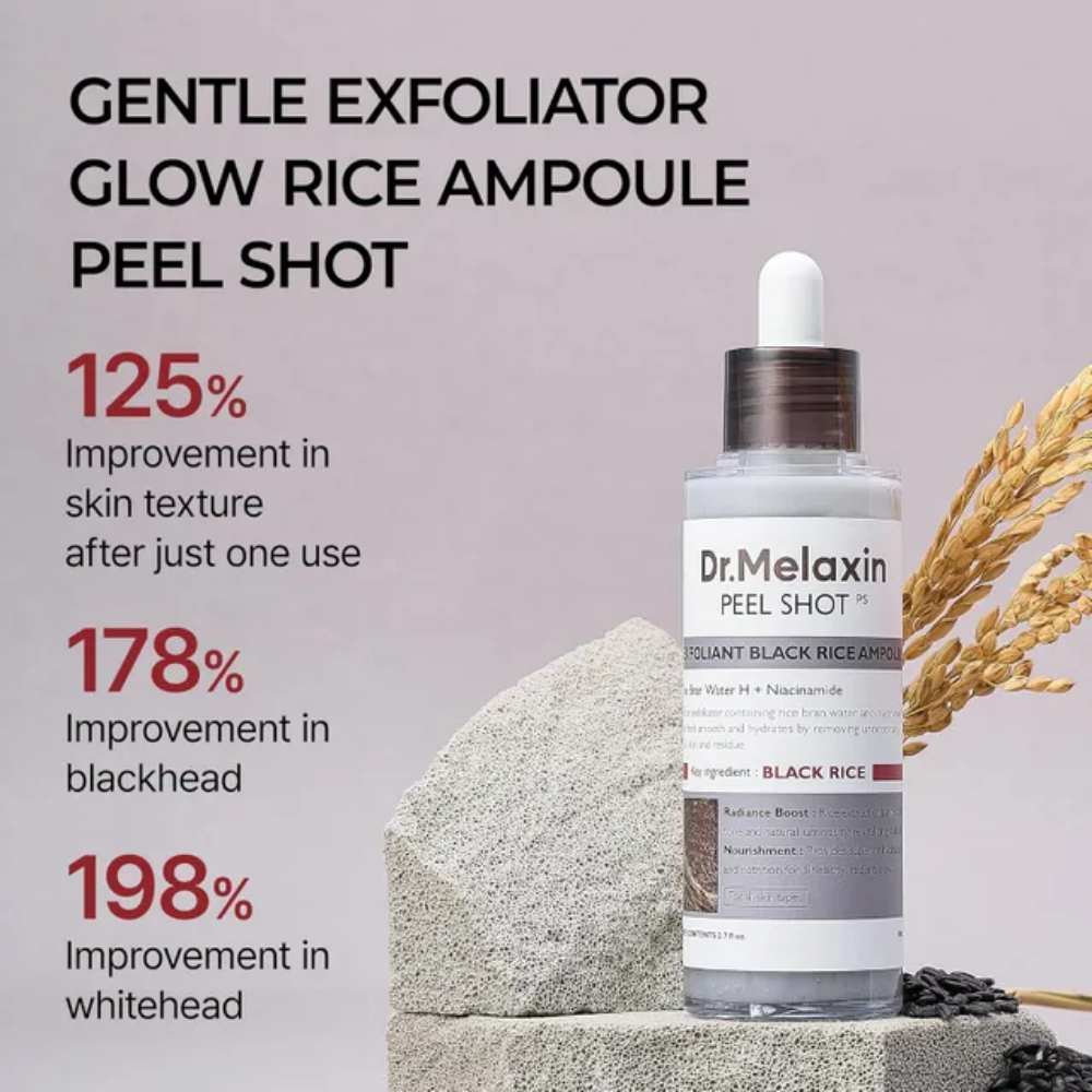 [Dr Melaxin] Peel Shot Exfoliating Black Rice Ampoule 80ml-3
