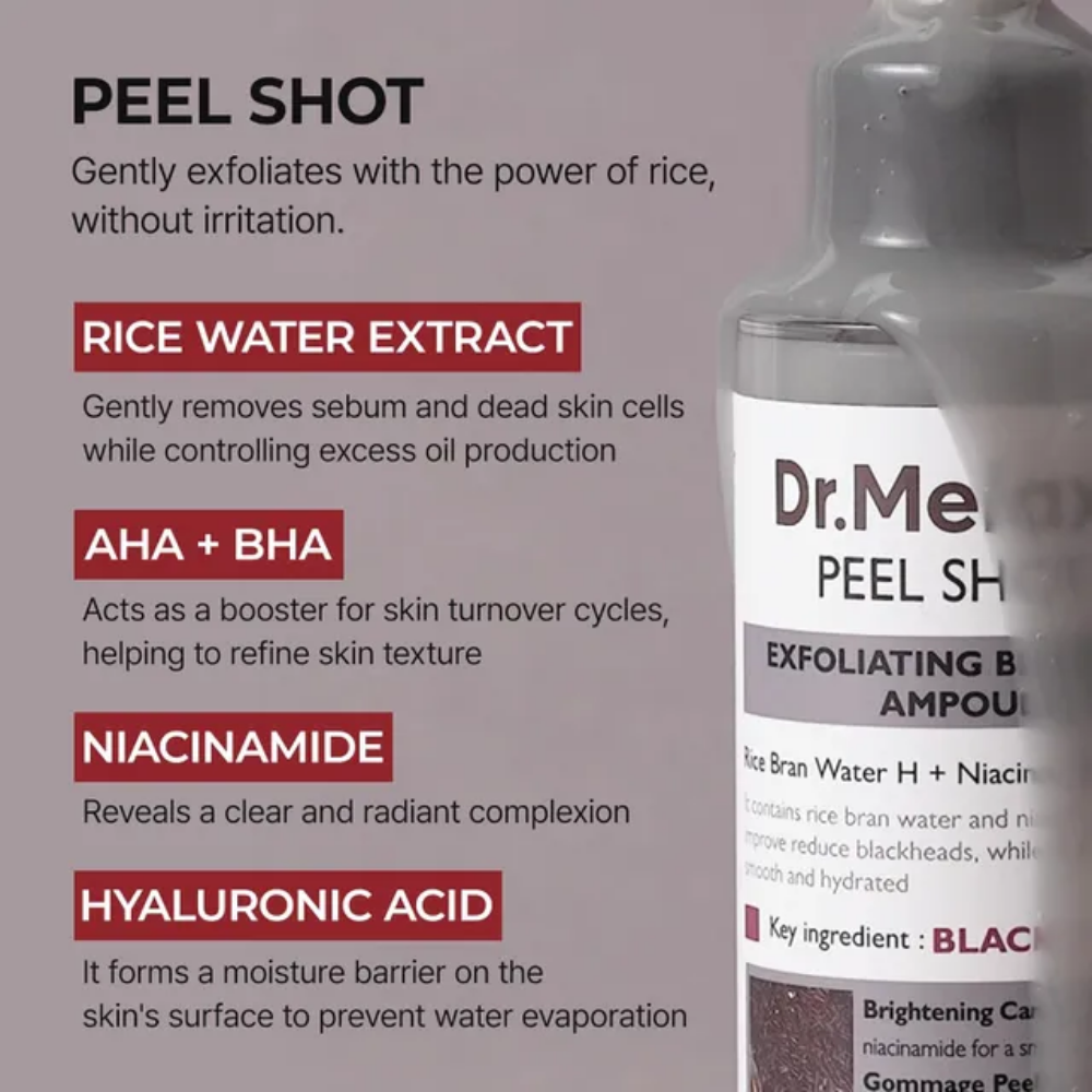[Dr Melaxin] Peel Shot Exfoliating Black Rice Ampoule 80ml-4