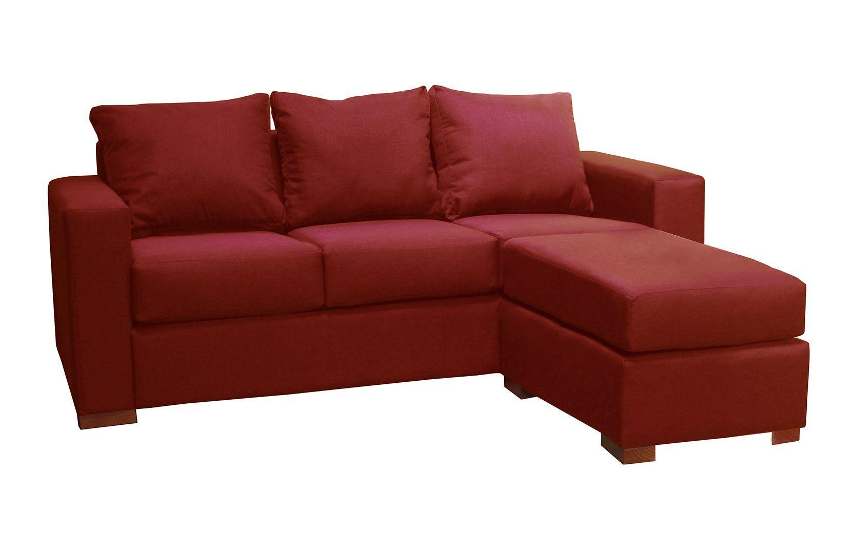 Sofa 3 cuerpos Seccional Lena Rojo -2