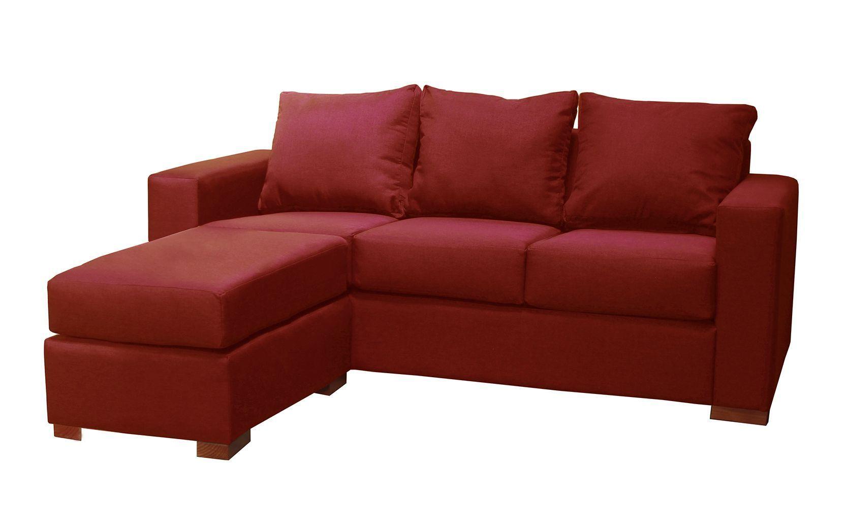Sofa 3 cuerpos Seccional Lena Rojo -1