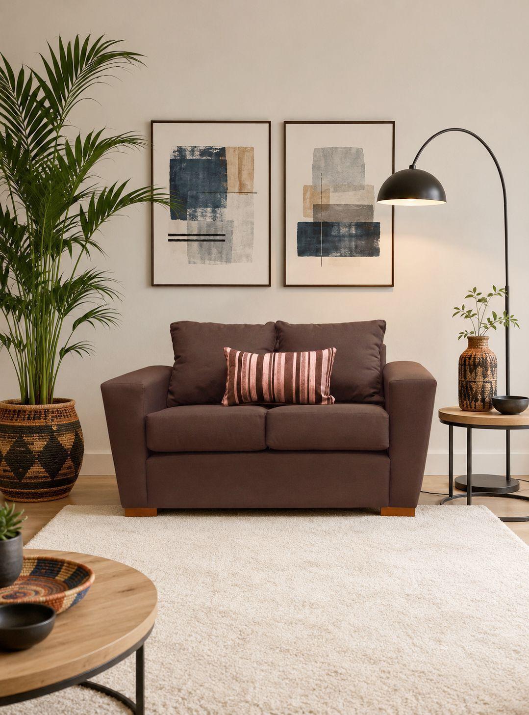 Sofa Anne 2 Cuerpos Brown-0