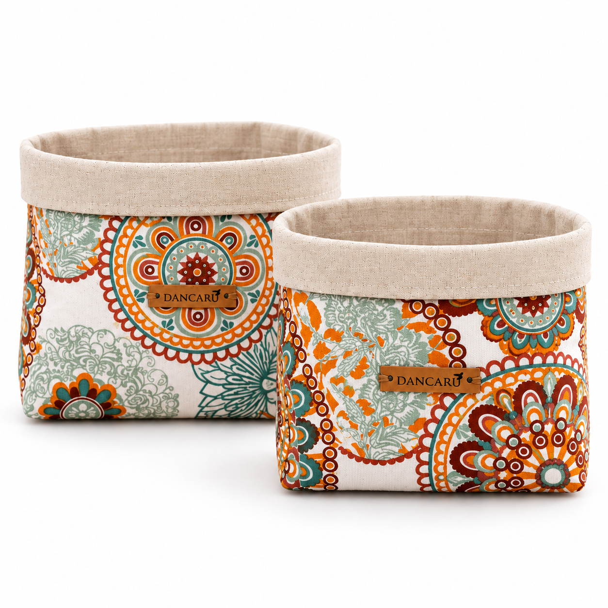 Paneras de Lona Boho Chic Mandalas Set 2 Unidades-0