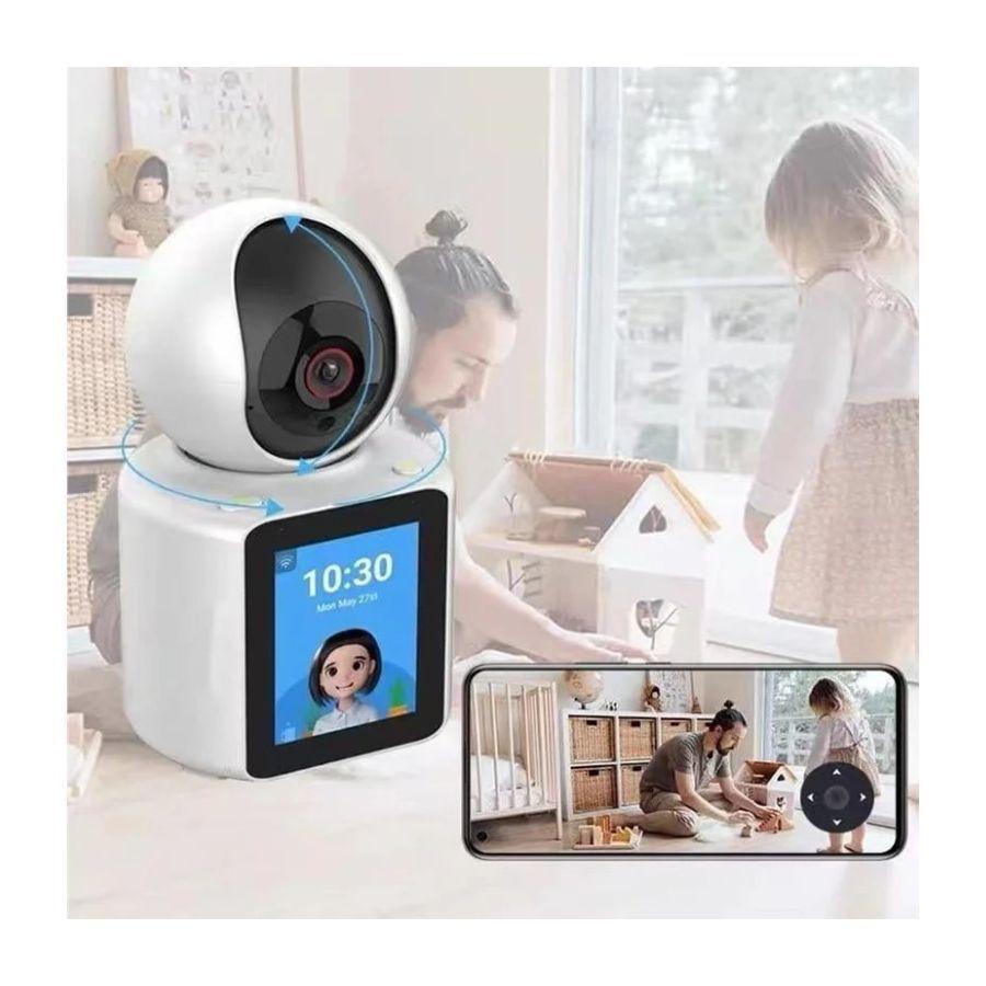 Camara Seguridad Con Pantalla Wifi Videollamada Monitoreo-3