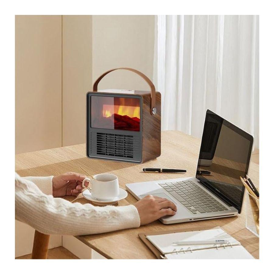 Calentador Eléctrico Portátil Chimenea Calefactor De Mesa 3d-5