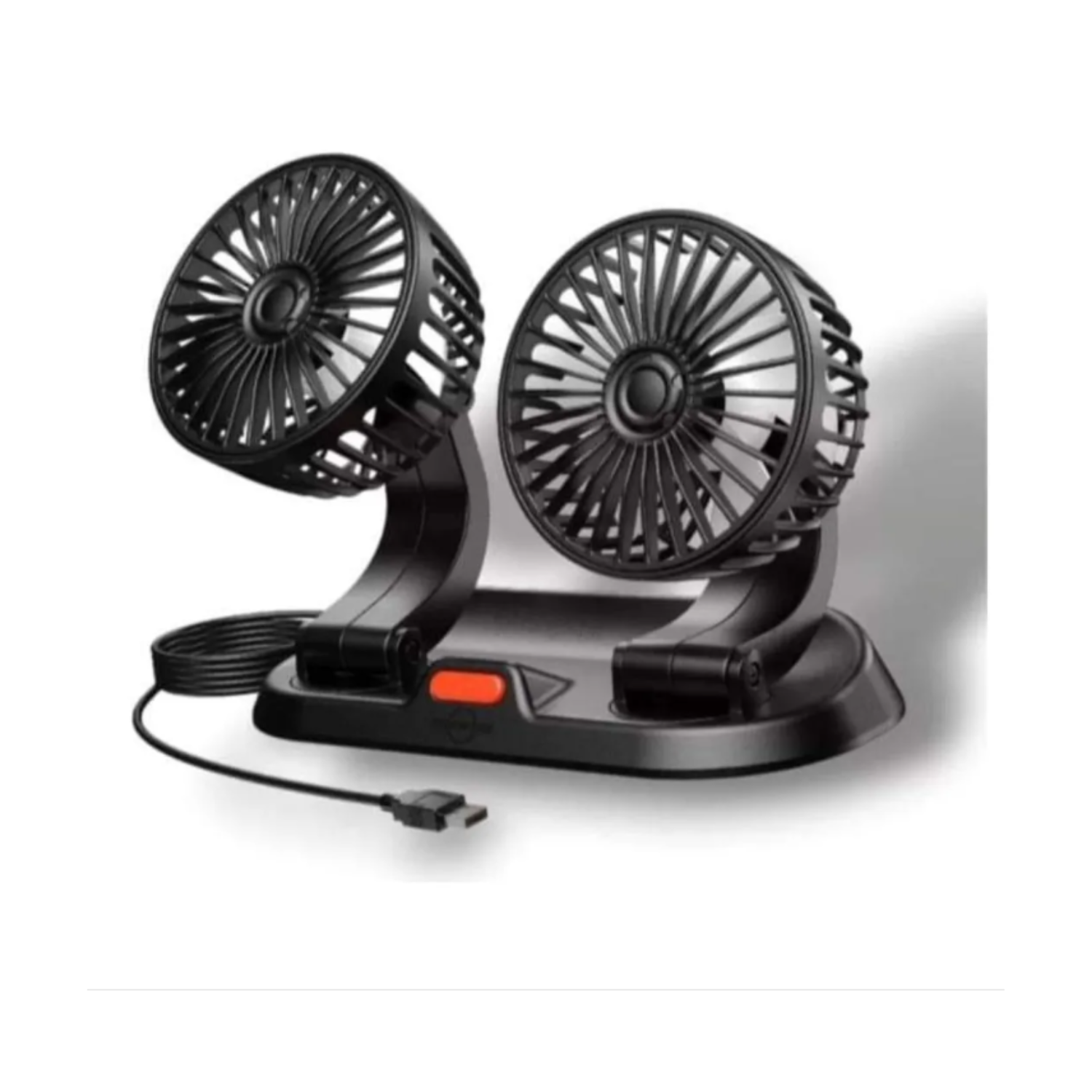 Ventilador Doble Para Carro Puerto Usb 12v-2