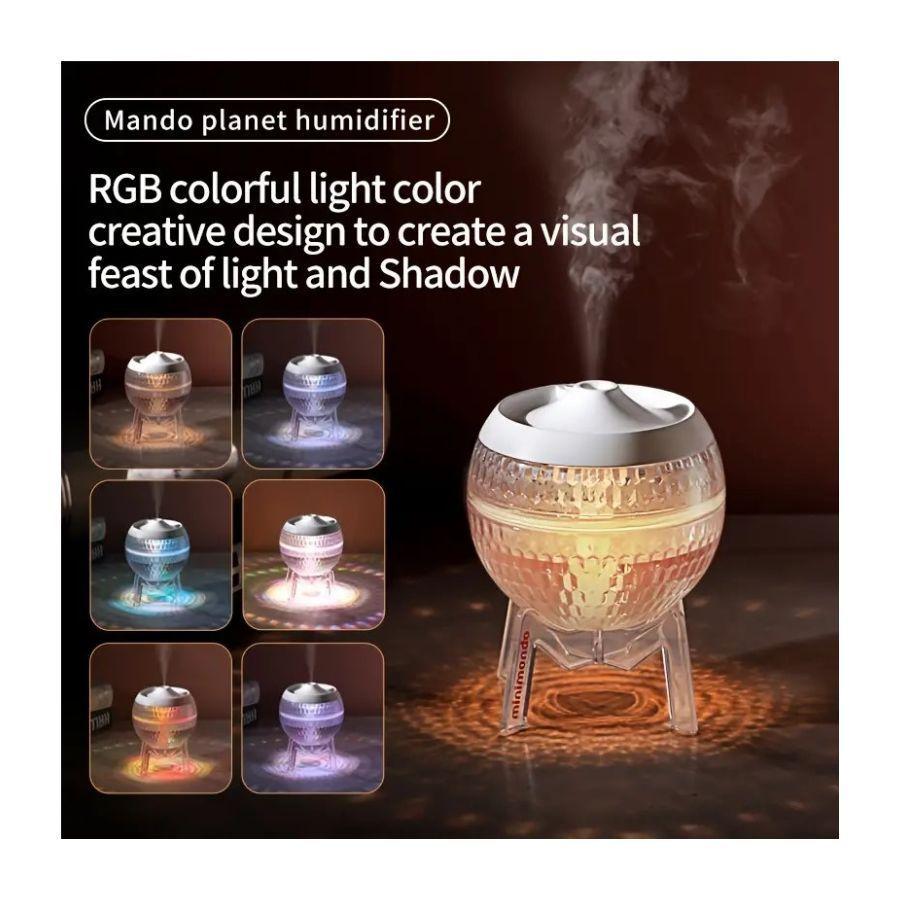 Mini Humidificador Portatil Planeta Colores Dormitorio Usb-3