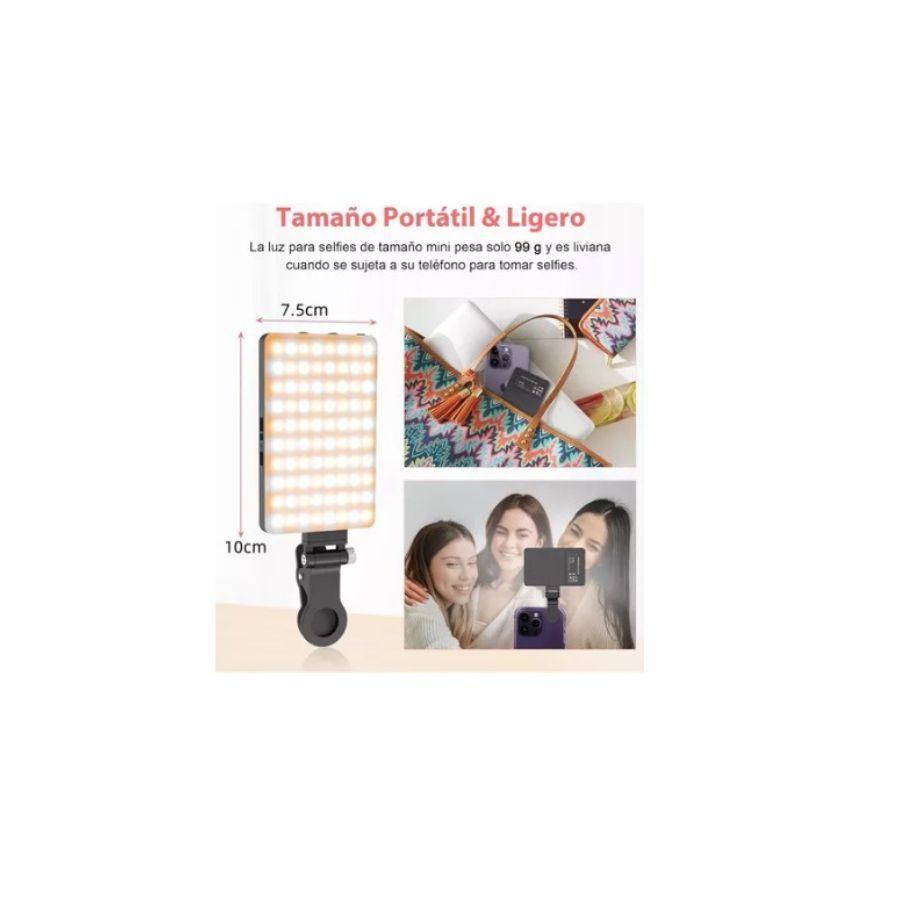 Luz Led Selfie Adaptable Portatil Celular Notebook iPhone Android-4