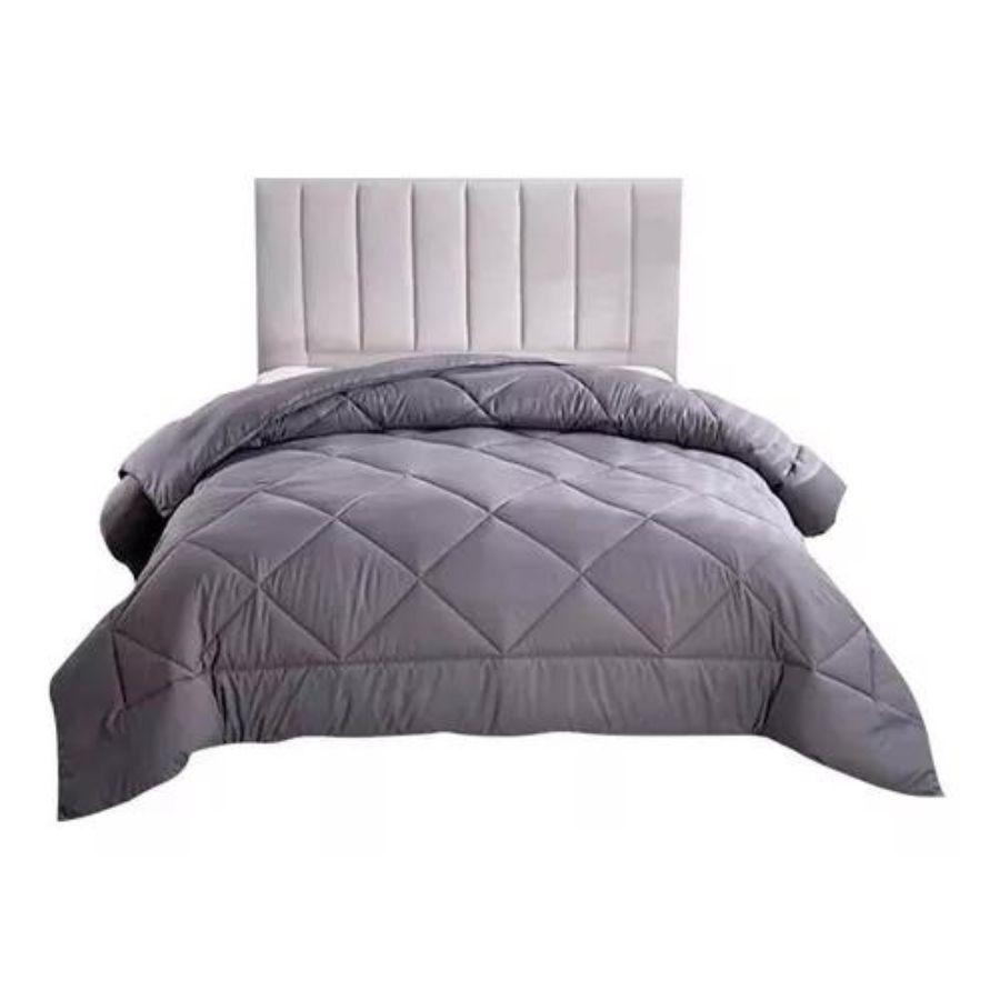 Plumon Edredon Nordico De Seda Plaza Y Media 150x200cm Gris-0