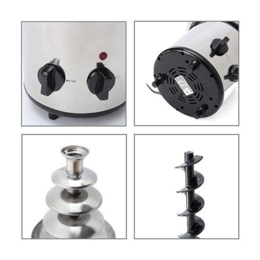 Cascada Fuente de Chocolate Fondue 4 Niveles Acero Inoxidable-4