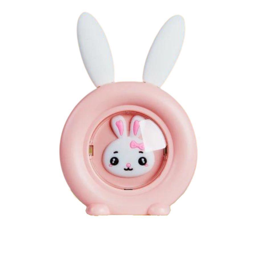 Calentador Portatil para Manos Recargable Conejito Rosa-0