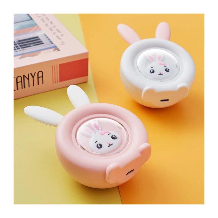 Calentador Portatil para Manos Recargable Conejito Rosa-1