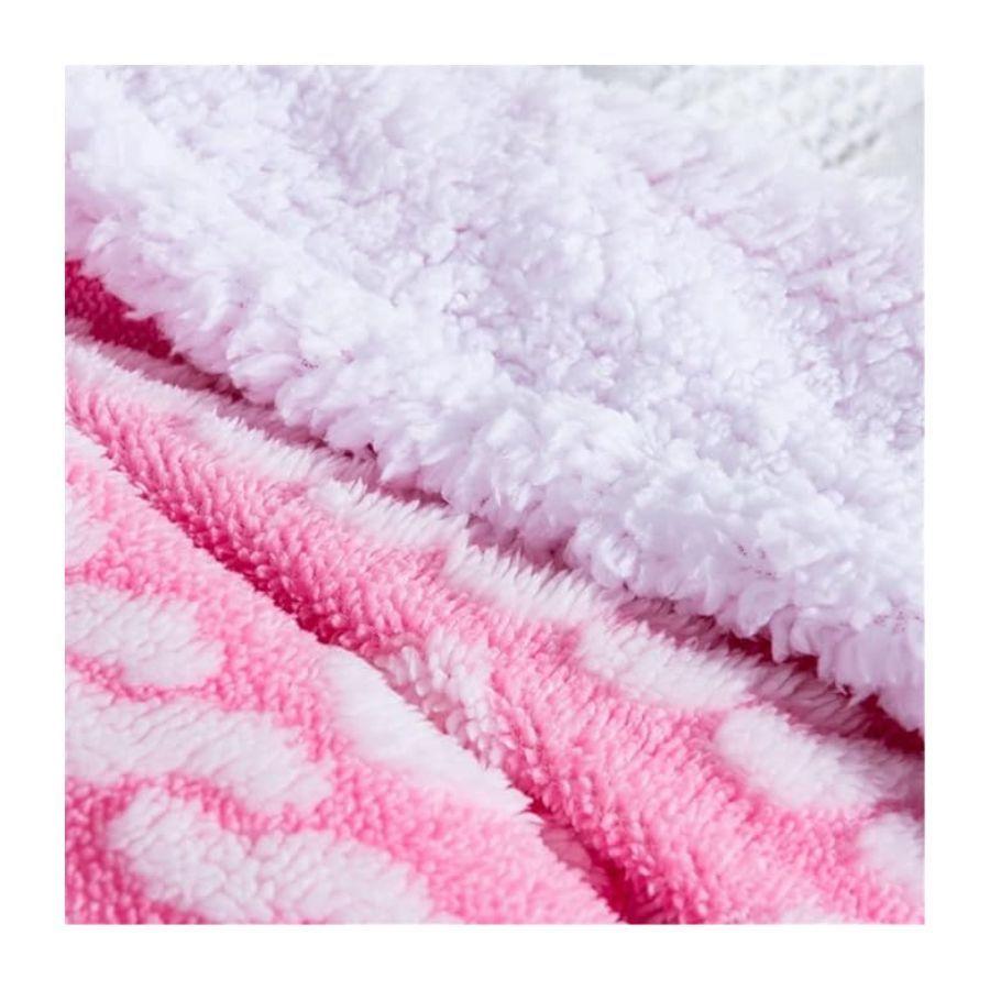 Manta 2 Plazas Frazada Terciopelo Manta Dormir Invierno rosa-2