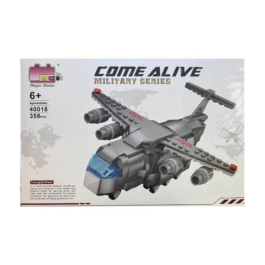 Bloques Construcción Avion Militar Armable 358PCS-1
