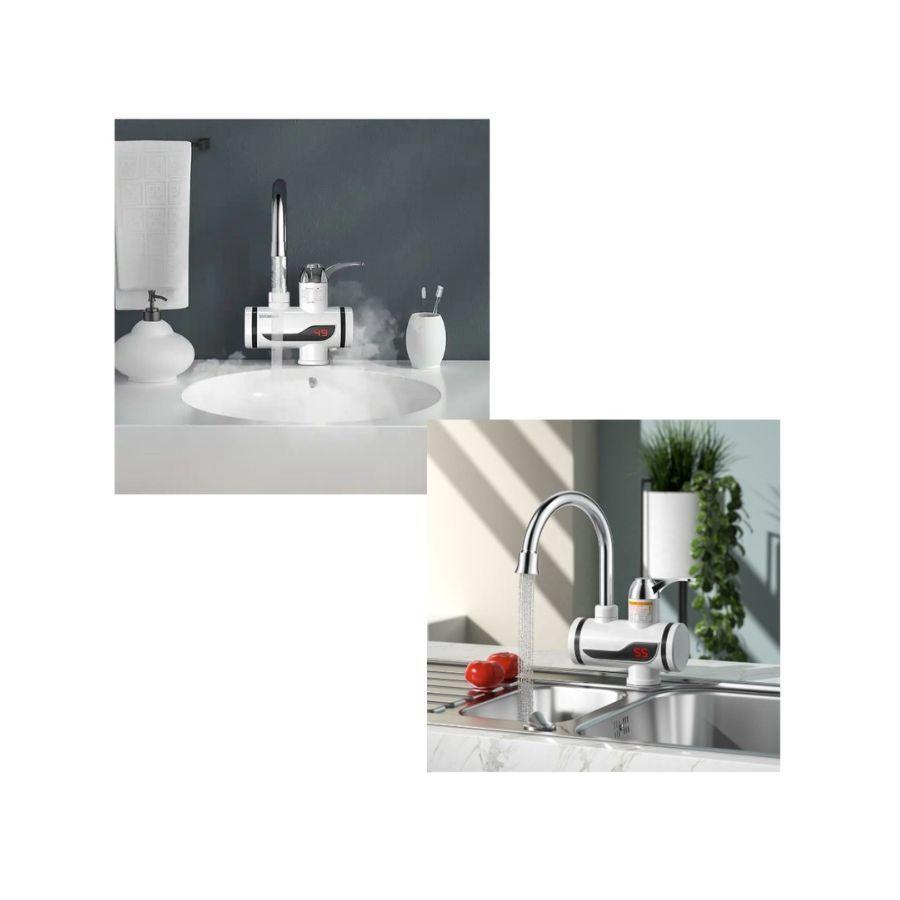 Llave Con Ducha Para Agua Caliente Eléctrica Lavaplato-3