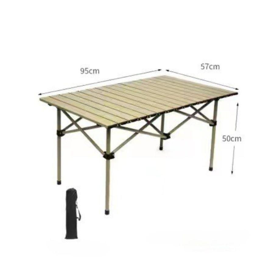 Mesa Camping Plegable Portátil Metálica + Bolso-3
