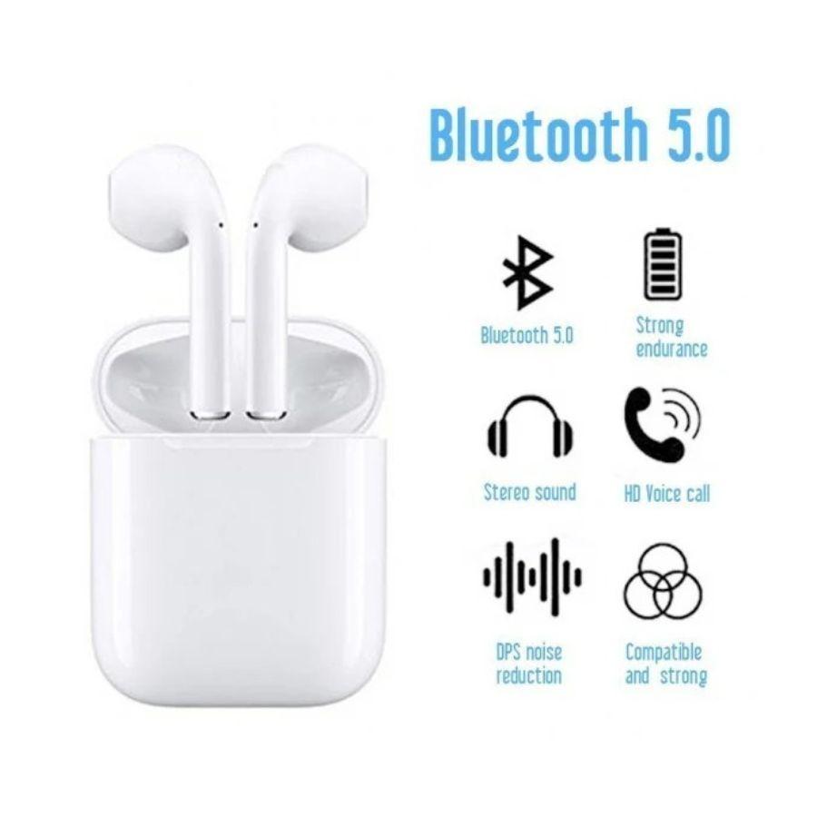 Audífonos Inalámbricos Wireless 5.0 I12 Tws Blanco Bluetooth-4