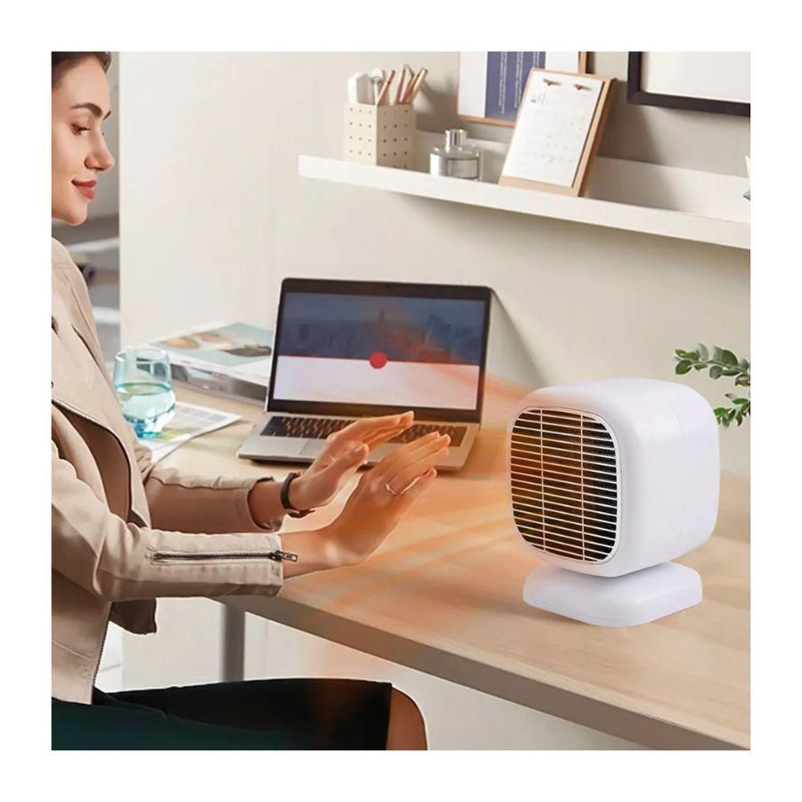 Mini Calentador Ventilador Silencioso Portátil De Manos Pies Blanco -2