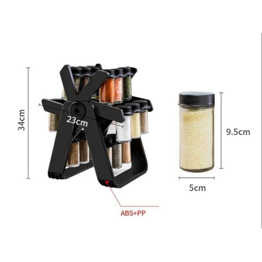 Especiero Giratorio Cocina 18 Frascos Rotativo 360° Practico-4