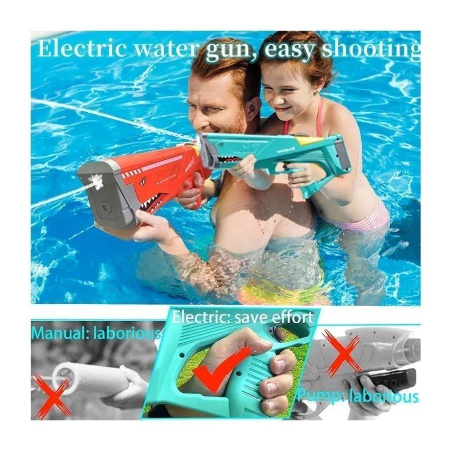 Juguete De Agua Eléctrico Blaster Para Niños Azul-3