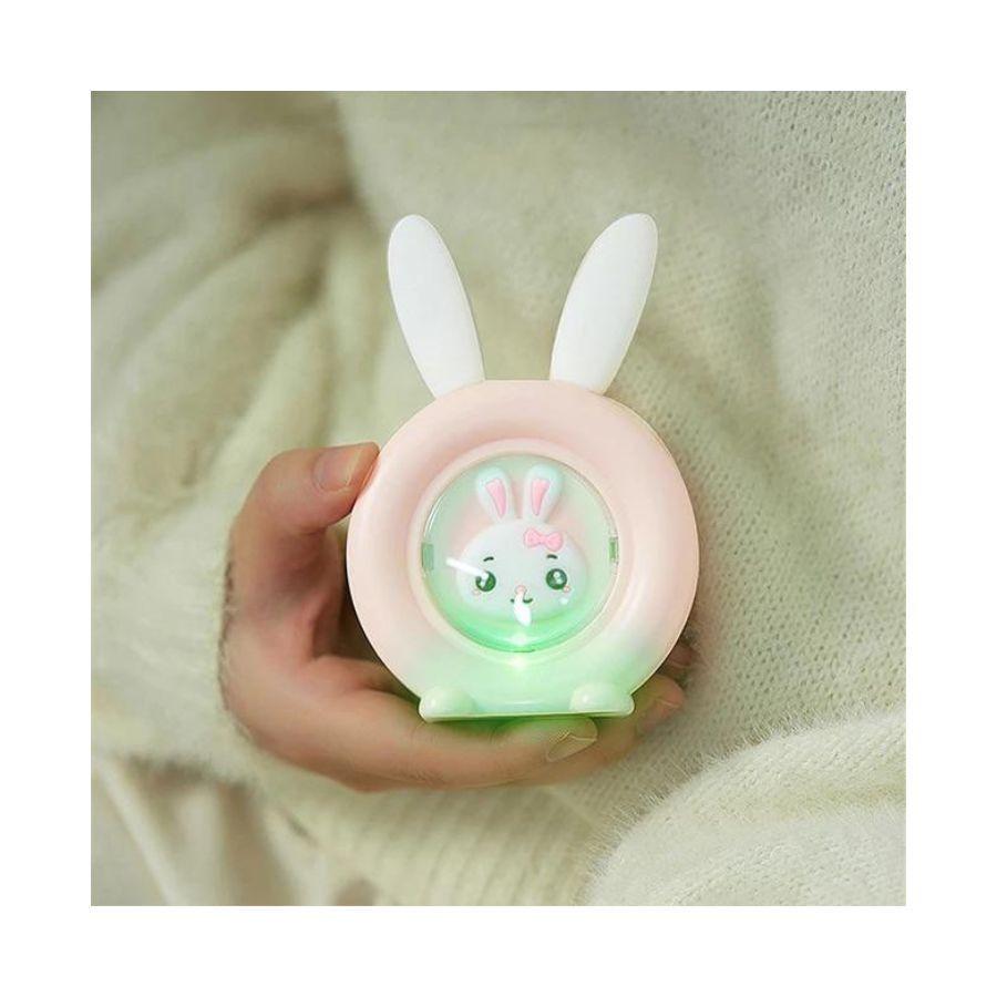 Calentador Portatil para Manos Recargable Conejito Blanco-3