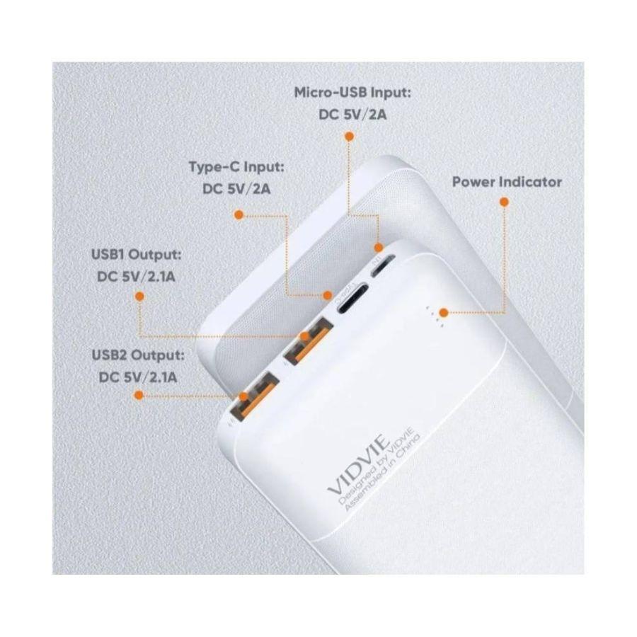 Power Bank 10000 Mah Bateria Externa Cables Incluidos Vidvie-3