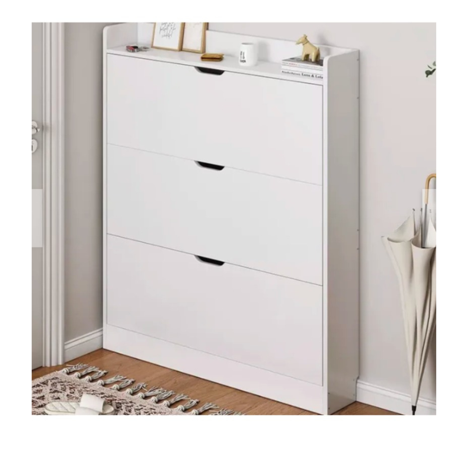 Zapatero Organizador De Entrada Con Doble Repisa Superior-2