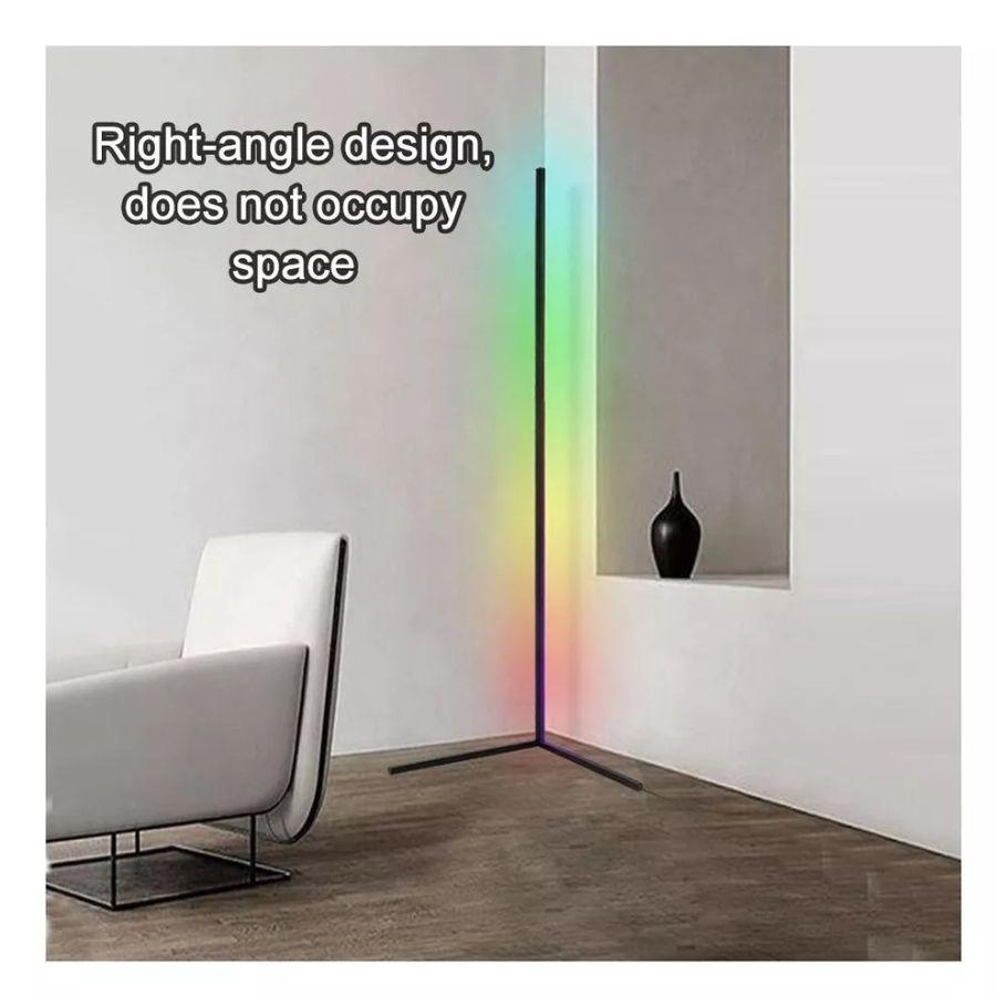 Lampara De Pie Rgb Esquinero Luz Led Control Floorlamp-1
