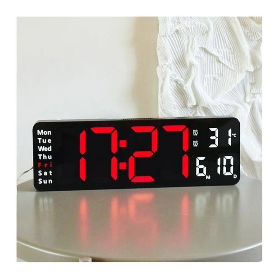 Reloj Digital Led Despertador Termómetro Calendario-2
