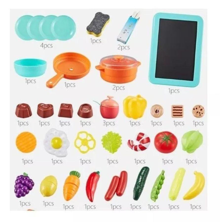 Cocina Juguete Para Niños 65 Piezas Luces Sonidos Infantil -2